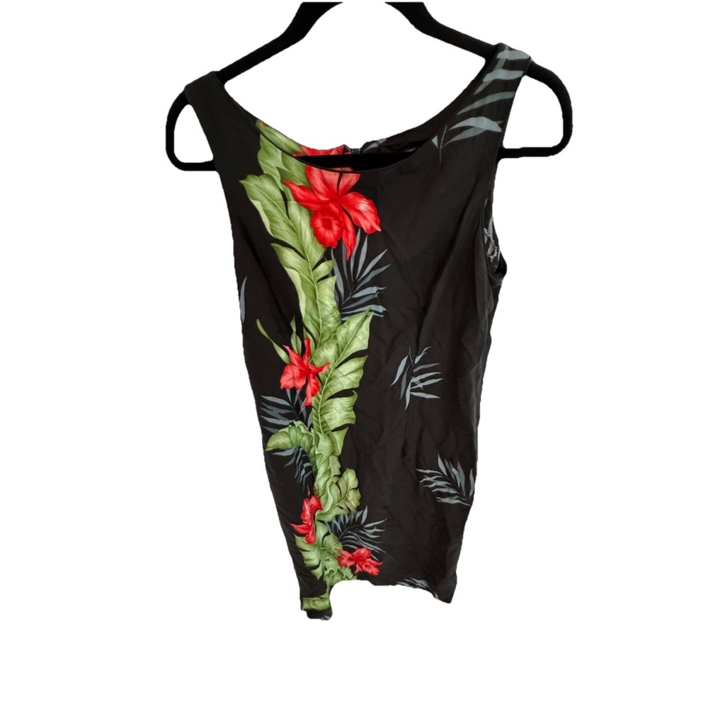 The Hawaiian Original Women Dress Size Medium Floral Sleeveless Shift Career - Picture 3 of 8
